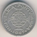 Portuguese India, 1 rupia, 1947