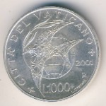 Vatican City, 1000 lire, 2001