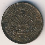 Haiti, 5 centimes, 1863