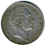 Bavaria, 2 gulden, 1848–1856