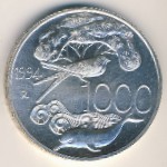 Italy, 1000 lire, 1994