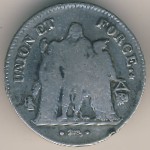 France, 5 francs, 1796–1802