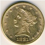 USA, 10 dollars, 1866–1907