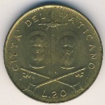 Vatican City, 20 lire, 1967