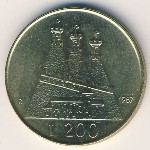 San Marino, 200 lire, 1987