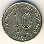 Trinidad & Tobago, 10 cents, 1966–1972