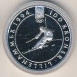 Norway, 100 kroner, 1993