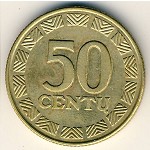 Lithuania, 50 centu, 1997–2008