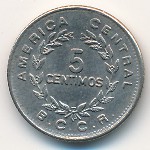 Costa Rica, 5 centimos, 1972–1976