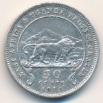 East Africa, 50 cents, 1911–1919