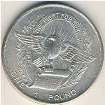 Biafra, 1 pound, 1969