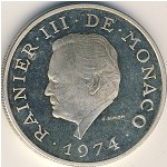 Monaco., 100 francs, 1974