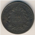 French Colonies, 10 centimes, 1839–1844