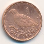 Gibraltar, 1 penny, 1995–1997