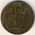 San Marino, 10 centesimi, 1875–1894