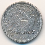 США, 1/4 доллара (1875–1891 г.)