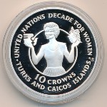 Turks and Caicos Islands, 10 crowns, 1985