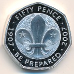Great Britain, 50 pence, 2007