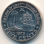Liberia, 5 cents, 1960–1984