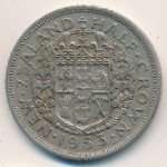 New Zealand, 1/2 crown, 1953