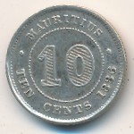 Mauritius, 10 cents, 1877–1897