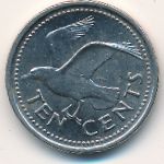 Barbados, 10 cents, 2007–2012