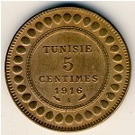 Tunis, 5 centimes, 1907–1917