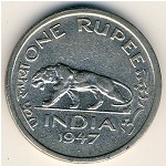 British West Indies, 1 rupee, 1947