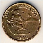 Philippines, 1 centavo, 1958–1963
