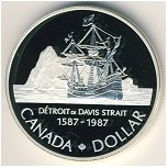 Canada, 1 dollar, 1987