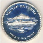 Tristan da Cunha, 25 pence, 1977