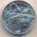 Italy, 1000 lire, 1996
