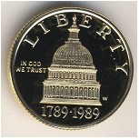 USA, 5 dollars, 1989