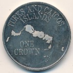 Turks and Caicos Islands, 1 crown, 1975–1977