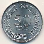 Singapore, 50 cents, 1967–1985