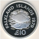 Falkland Islands, 10 pounds, 1979