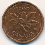 Canada, 1 cent, 1992