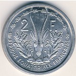 French Equatorial Africa, 2 francs, 1948