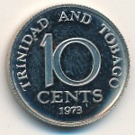 Trinidad & Tobago, 10 cents, 1973