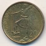 Vatican City, 20 lire, 1986