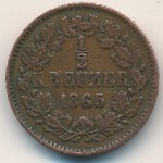 Baden, 1/2 kreuzer, 1859–1871