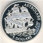 Cook Islands, 5 dollars, 1992