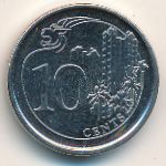 Singapore, 10 cents, 2013–2018