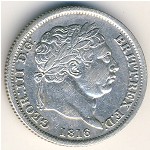 Великобритания, 1 шиллинг (1816–1820 г.)