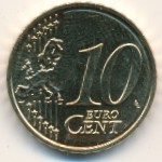 Латвия, 10 евроцентов (2014 г.)