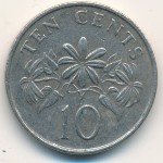 Singapore, 10 cents, 1986