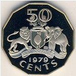 Swaziland, 50 cents, 1974–1981