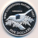 New Zealand, 5 dollars, 1997