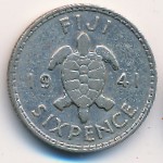 Fiji, 6 pence, 1938–1941