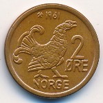Norway, 2 ore, 1959–1972